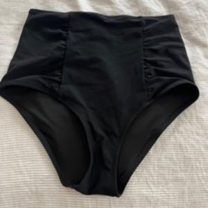 NWT Aerie High Waist Black Swim Bottoms